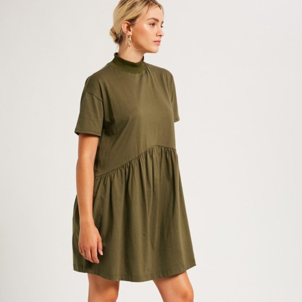 Amelia Mock-Neck Dress